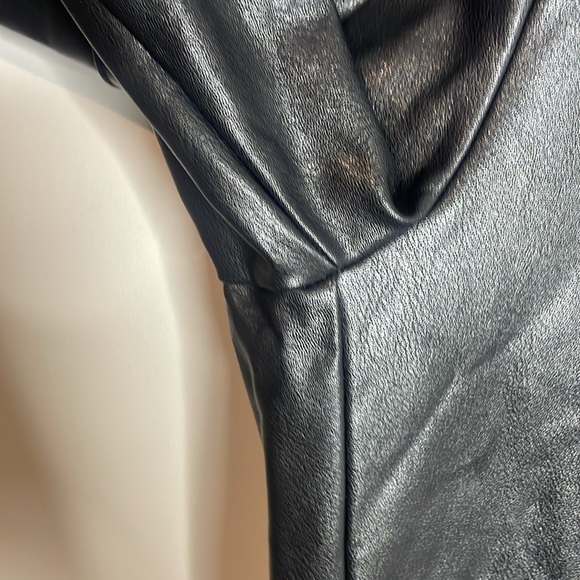 Amanda Uprichard | Black Vegan Leather Romana Pants Size Small - Picture 5 of 8